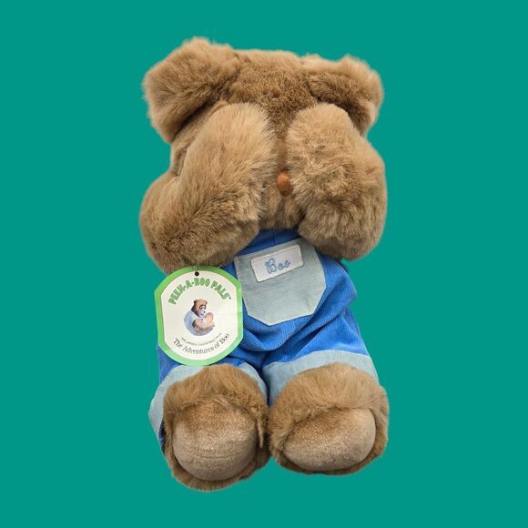 Peek-A-Boo Pals "Boo" Vintage Teddy Bear w/Tags Magnetic Hands for Creative Play - Picture 2 of 13